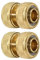 Hydrogarden 2 Stück Messing Reparator-Satz 19mm (3/4) - Schlauchadapter zum fur Schlauchreparatur schnell und einfach ohne Werkzeug