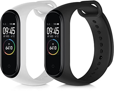 kwmobile 2x Sportarmband kompatibel mit Xiaomi Mi Band 4 Armband - Fitnesstracker Band Set aus TPU Silikon