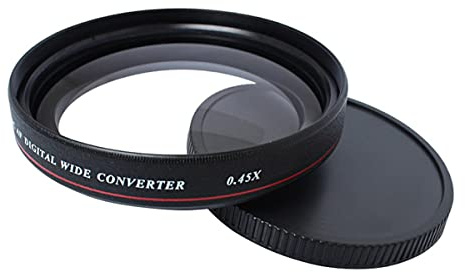 ZTBH Microscope Accessories Kit Ultra Thin 77mm 0.45x Wide Angle Lens For Universal Cameras Microscope Slides