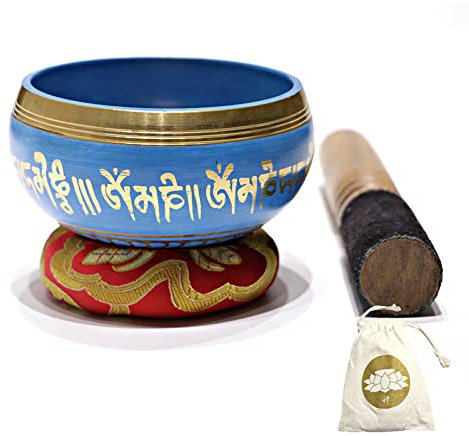 ZHYX Ensemble de Bols chantants tibétains faciles à Jouer pour Les débutants – Authentique Fabrication Artisanale,A