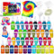 Tie Dye Kit 40 Colores - Pinturas Textiles de Tela Vibrantes para Camiseta, Niño y Adultos Pintura de Ropa DIY - Tinte Fabric Tie-Dye Permanente Todo en 1 para Camisa, Shirts, Hoodie, Niña, Fiesta