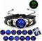 Pnedeodm Zodiac Signs Spirit Bracelet, Multilayer Adjustable Twelve Constellation Zodiac Leather Bracelets, 2023 NEW Zodiac Bracelet, Serene Manifestation Bracelet for Women Men (Leo)