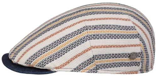 LIERYS Dilando Flatcap Gestreifte Schirmmütze Zweiteilig Herren Made in Italy Frühjahr Sommer