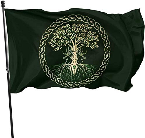 Garten Flaggen Ritual Nordische Nordische Wikingergöttin Wicca Wicca Garten Banner Weatherproof Balkonflagge Lebendige Farbe Personality Flags Für Outdoor Parade Festival 90x152cm