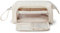 KALIDI Groß Kosmetiktasche Weit Offener Make-up-Tasche Kulturbeutel Schminktasche für Damen Reise Toilettenartikel Zubehör Bürsten (Beige)