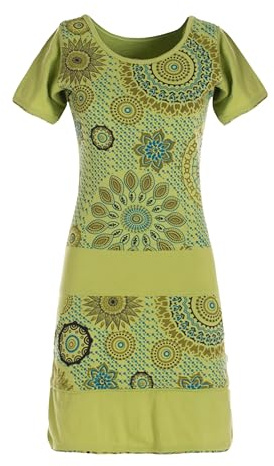 Vishes - Alternative Bekleidung - Kurzarm Damen Sommer-Kleid Mini-Kleid Tunika-Kleid T-Shirtkleid