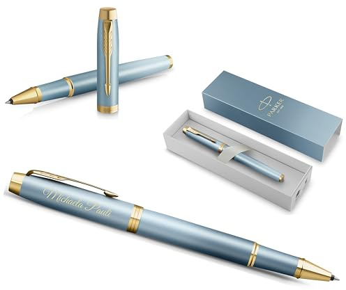 PARKER IM Rituals Turquoise Green Tintenroller mit Gravur | Premium Stift | Geschenkbox | personalisiertes Geschenk | | Geburtstag (Turquoise Green)