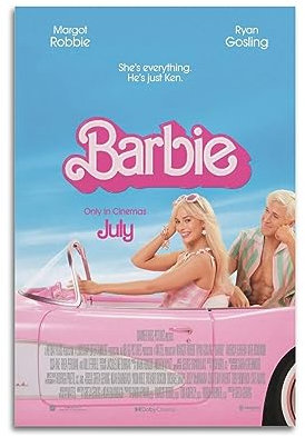 LAMCHAM Barbie-Poster, Vintage-Kunst, Raumdekoration, ästhetische Schlafzimmerdekoration, Leinwandposter für Schlafzimmer, 30 x 45 cm, ungerahmter Stil