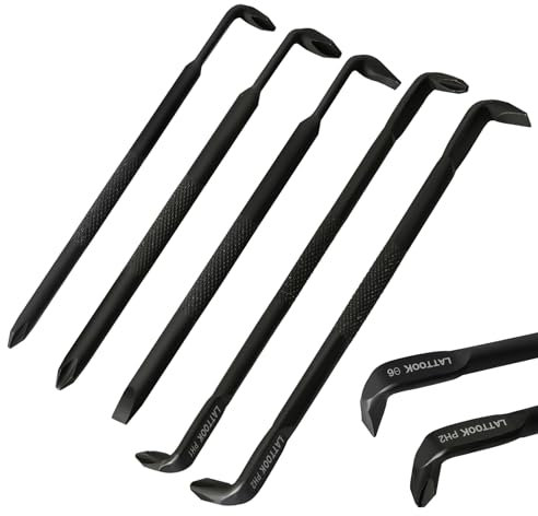 LATTOOK - Set di 5 cacciaviti offset ad angolo retto, cacciavite a 90 gradi, cacciavite a doppia estremità tipo Z e L, cacciavite a basso profilo con Phillips e scanalato per uno spazio stretto