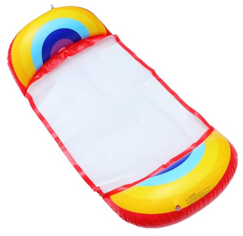 PHENOFICE Lit Flottant Forme Pantoufle pour Plage Piscine Été avec Hamac Maille Dossier Gonflable Adults Facile Transport Utilisation