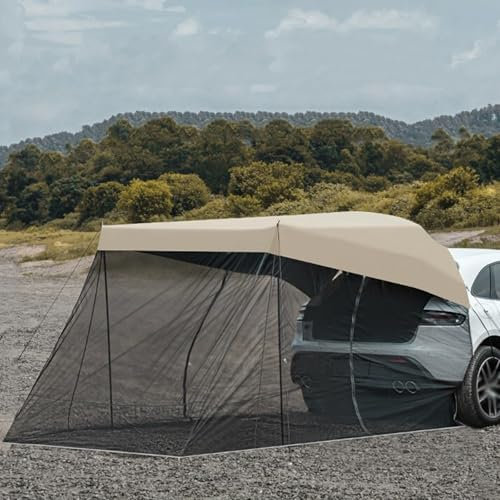 Vehicle Awning, SUV Tailgate Tent, Camping Truck Canopy, Portable Car Awning, with Mosquito Net Ventilation, for Outdoor Camping, Easy Set-up