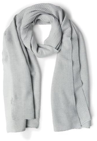 STREET ONE Damen A572659 Langer Plissée Schal,Grau,A