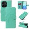 Coque pour Xiaomi Redmi 13 4G / Poco M6 4G avec 1 Pièce Protection Écran en Verre Trempé, Housse PU Cuir à Rabat Flip, Étui Support et Portefeuille Fonction (Vert)
