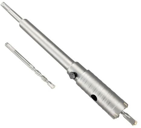 Scie cloche béton DKIBBITH de 1-1/4, 32 mm en acier au tungstène avec noyau pour bloc de béton cellulaire, brique, roche, murs en planches pour tuyaux ou mini-splits, avec tige SDS Plus et 2 forets