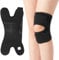 Ginocchiera a Compressione Doppia Rotula,Ginocchiere Ginnastica Ritmica,Regolabile Ginocchiera Rotulea ortopedica,per Legamenti Menisco, Rotula, Artrite, Sollievo dal Dolore, Corsa, Pallavolo,L