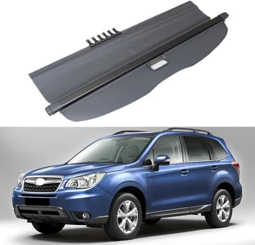 Laderaumabdeckung Kofferraum für Subaru Forester 2019 Schutz Abdeckung Cargo Cover Schwarz Ausziehbar Kofferraumabdeckung Rollo