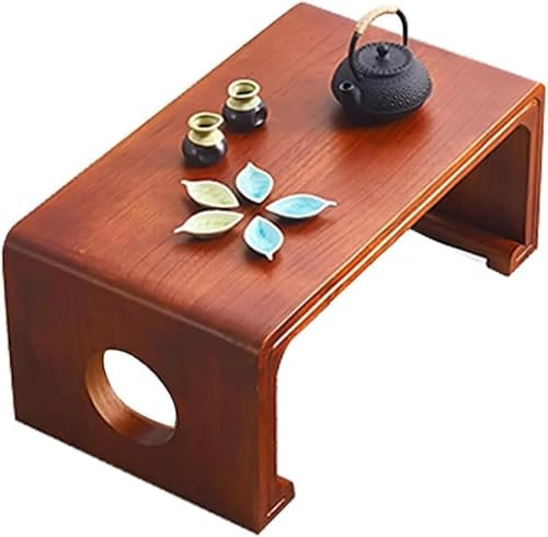 ZHENCHAO Couchtisch, multifunktionaler Tatami-Teetisch, niedriger japanischer Tisch aus Massivholz, für Wohnzimmer, Balkon, Erkerfenstertisch, Esstisch, Arbeitstisch (60 x 40 x 30 cm)