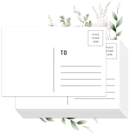 Blanko-Postkarten für den Versand, 90 weiße 10,2 x 15,2 cm, bedruckbare Postkarten, 300 g/m² dick, für selbstgemachte Grußkarten, Geschäftspostkarten und Geburtstagskarten.