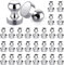 Omtofo 16×20mm Neodym Starke Magnete für Magnettafel, 32 Stück, Magnete Pinnwand Supermagnete für Magnettafel, Whiteboard, Kühlschrank und Büro