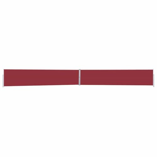 Seitenmarkise für Terrasse, einziehbar, 170 x 1200 cm, Rot