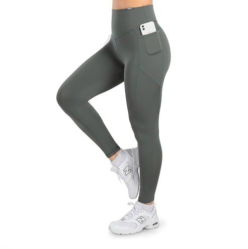 SMILODOX Leggings Damen SoftFeel Leticia, High Waist Yogahose mit seitlichen Taschen, atmungsaktiv & schnelltrocknend, 4-Wege-Stretch, Feuchtigkeitsabweisend, ideal für Yoga, Pilates & Alltag