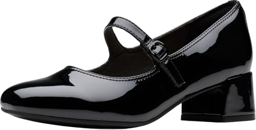 Clarks Women's Iridessa Rae Black Patent Synthetic Wide 9