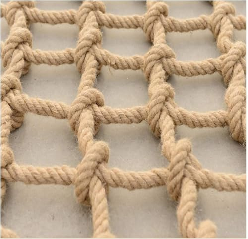 Hanf Seil Netz Kletternetz Seil Netz Indoor Giant Mesh Heavy Duty Kletternetz Netze Netz Frachtnetze Garten Netz Gewebtes Seil Outdoor Dekoratives Jute Hanf Netz, Yellow, 1x1m(3.28X3.28ft)
