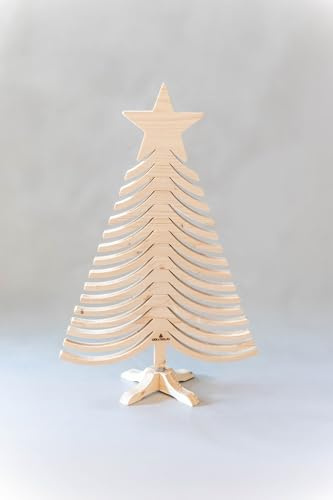 Like a Tree® Weihnachtsbaum Holz - Swing - 59H x 39B cm I Minimalistischer Weihnachtsbaum im skandinavischen Design I Tannenbaum aus Holz mit verstellbaren Holzlatten I Weihnachtsbaum Alternative