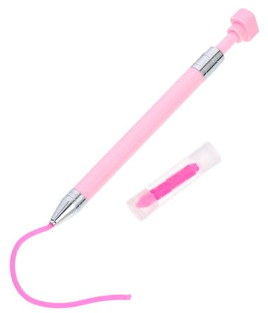 CTIRCHIU Stylo à Dessin Diamant Rotatif pour Nail Art Diy, Kit de 1 Stylo Rose Cire Souple Rose, Outil de Peinture Diamant pour Tableau Strass et Décoration D’ongles