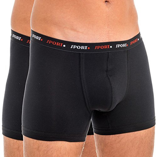 HERMKO 8950 2er Pack Herren Retropant, Größe:D 7 = EU XL, Farbe:schwarz - Sport