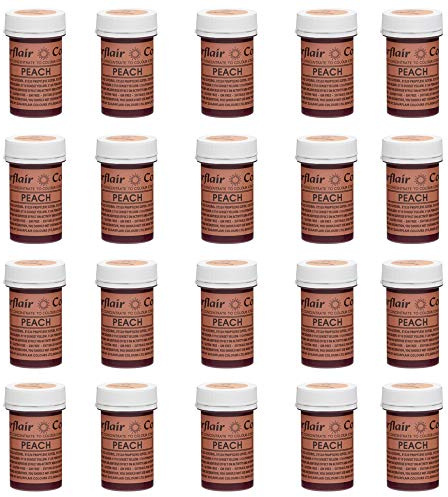 Sugarflair Spectral Peach Food Colouring Paste, Highly Concentrated for Use with Sugar Pastes, Buttercream, Royal Icing or Cake Mix, Vibrant Colour Dye - 25g (Pack of 20)
