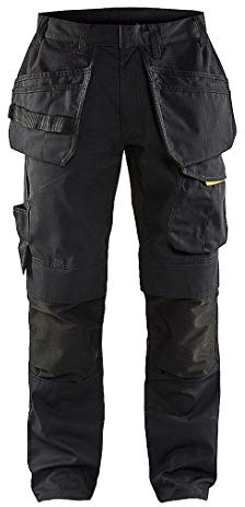Blakläder 149613309933C146 Service Bundhose mit Nageltaschen Größe in schwarz/gelb, C146