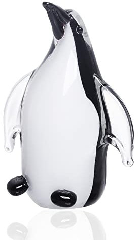 LONGWIN Mundgeblasene Glasfigur Pinguin, Kunst, Kristall, Tierfigur, Sammlerstück, Schreibtischdekoration, Ornamente
