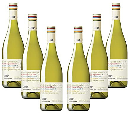 Squealing Pig Marlborough Sauvignon Blanc White Wine Case from New Zealand (6 x 75cl Bottles)