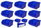 192 Stück Stapelboxen – blau – Größe 1 ( 102 x 96 x 52 mm ) - stapelbar | Regalbox | Sichtbox | Lagerbox | Stapelbox