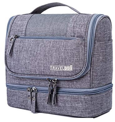 CYBERNOVA Trousse de Toilette de Voyage, Grand kit de Rangement pour Organisateur de cosmétiques imperméable, Trousse de Toilette compacte, idéale pour Les Hommes et Les Femmes (Gris)