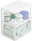 mDesign 2er-Set Badezimmer Organizer – praktische Aufbewahrungsbox aus Kunststoff mit Deckel – stapelbare Bad Box zur Aufbewahrung von Shampoo, Duschgel, Lotionen & Co. – durchsichtig/weiß