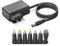 HKY 24V Cargador Universal AC/DC Fuente de Alimentación Transformer para Discos Duros Externos, Radio Despertador Switcher Adapter, Lámparas LED, LCD Monitores,Light Strip, WiFi Router, Television
