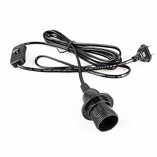 Mextronic Douille de lampe E14 avec interrupteur et câble d'alimentation 3,5 m 350SW noir
