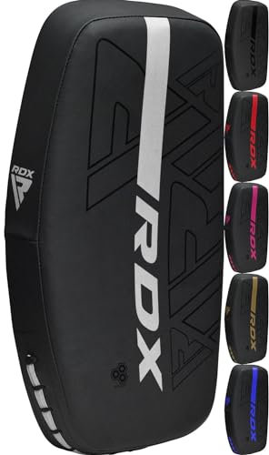 RDX Thai Pads Paos Muay Thai Kick Boxing Entrenamiento, Maya Hide Cuero Boxeo Almohadilla, Kara Curvo Escudo Manoplas para MMA Kicking Sparring Artes Marciales Taekwondo Combate Deportes Training Pad