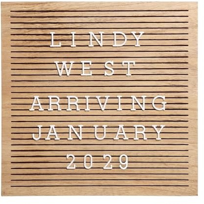 Pearhead Wooden Letter Board, 10 x 10