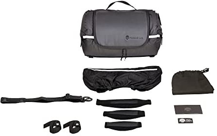 DEEMEED Explorer Motorrad Lenkertasche, aus Leder, wasserdichte, werkzeugtasche für Motorrad, 8 Liter + Regenschutz (S)