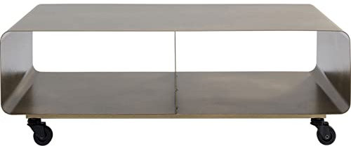 Kare Design TV Board Lounge M Mobil, Bronze, Ablage, Lowboard, Sideboard, Rollbar, Minimalistisch, Pflegeleicht, 30x90x42 cm (H/B/T)
