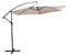 Alfresia 3 Metre Hanging Cantilever Parasol - 3M Garden Hanging Umbrella for Outdoor Patio, Water Resistant, UV Protected, Hand Crank Mechanism, Air Vent, Flexible Sun Shade, Grey