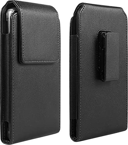 Mobile Phone Holster for Men, Workout PU Leather Belt Clip Pouch Case for iPhone 16 Pro Max 15 Pro Max Samsung Galaxy S25 Ultra S24 Ultra A16 A06 A04s A36 A26 A05 A35 A56 Google Pixel 8 Pro