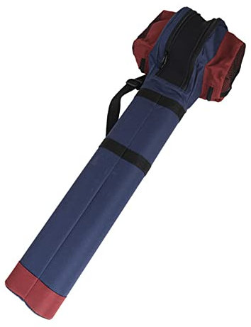 sprinton Maximumcatch Rutentasche 4-Fach Rutenfutteral für Fliegenrute und Rolle zu schutzen für 9/10ft 2 oder 4 Teile Fliegenfischen Rute (Für Zwei 9ft 4 Teile Fliegenruten, Blau+Rot)