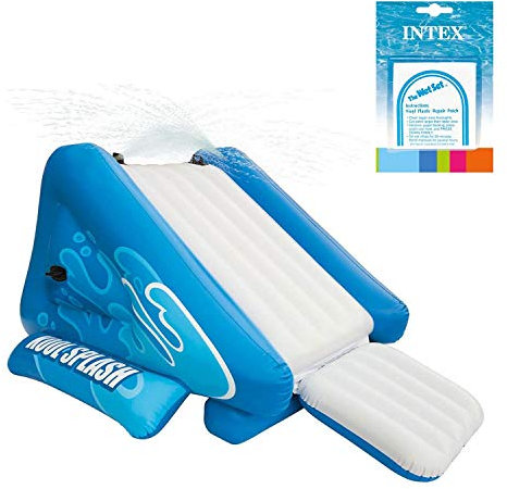 Intex Kool Splash Durable Inflatable Play Center Swimming Pool Water Slide Accessory with Adhesive Repair Patch Kit, Age 6 and Up, 58849EP
