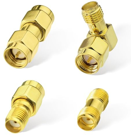 Superbat SMA Adapter Kit Stecker/Buchse auf Stecker/Buchse RF Koaxial Koax für 3G 4G LTE FPV Antenne RTL SDR Router Radio