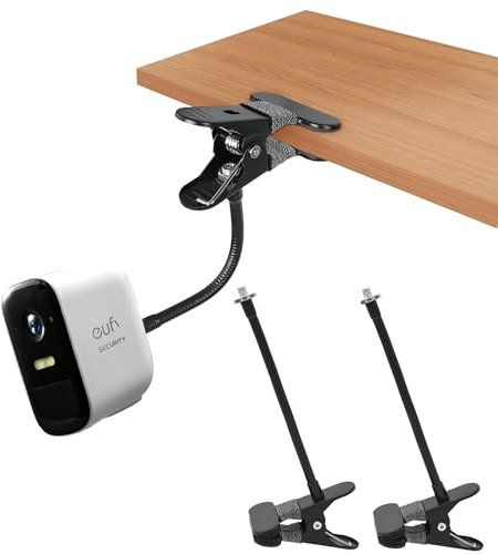 OkeMeeo 2 Stück Verstellbare Klemme Halterung für eufyCam S3 Pro/2C/2C Pro/3C/3/SoloCam S220/SoloCam C210(Schwarz)