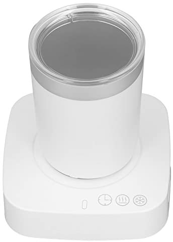 Cryfokt Enfriador de Vasos Eléctrico, 450ml 8℃-70℃ Calentador Y Enfriador de Tazas de Café 2 en 1 Copa de Enfriamiento Rápido Apagado Automático Mini Enfriador de Bebidas(EU)